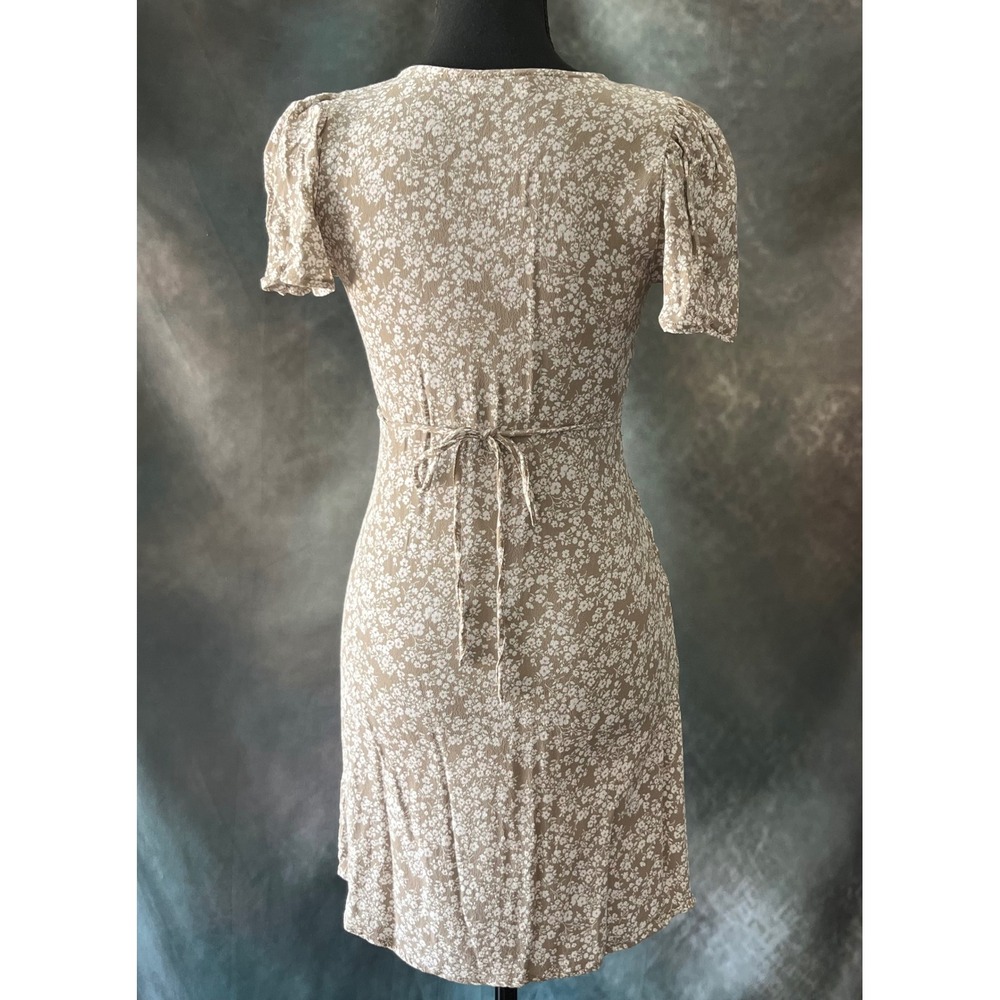 The Workshop Mini Dress Floral Print Button Front Puff Sleeve Size Small - Picture 5 of 7